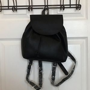 Faux leather backpack